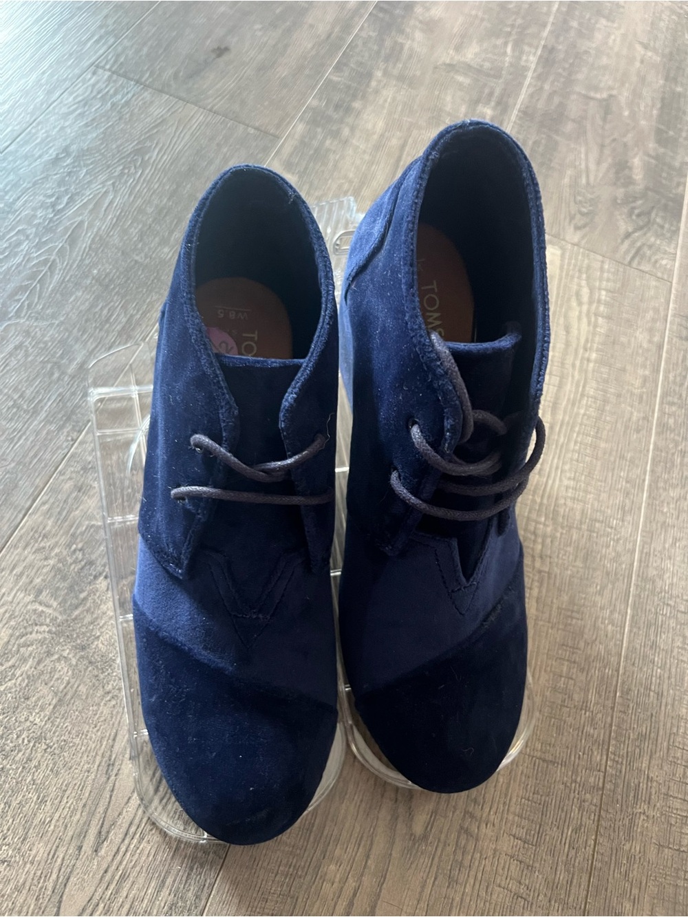 Toms Navy Suede bootie